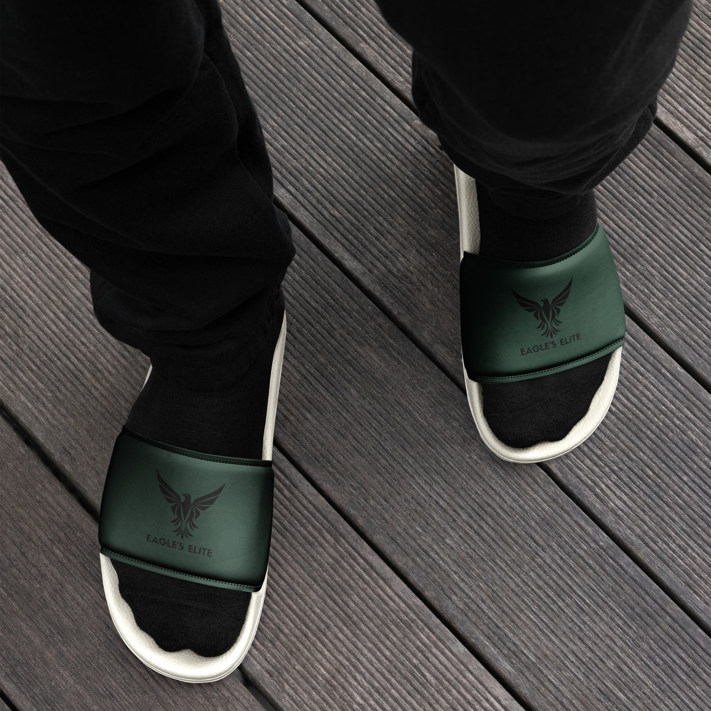 Everglade Green Men’s slides - Eagle's Elite